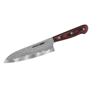 Cutit santoku Samura-Kaiju, otel Aus-8, 18 cm, argintiu/maro