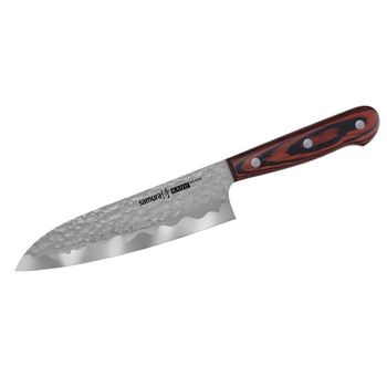 Cutit Santoku Samura-Kaiju, Otel Aus-8, 18 Cm, Argintiu/maro