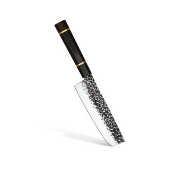 Cutit Nakiri Fissman-Kensei Bokuden, otel AUS-8, 18 cm, argintiu/maro