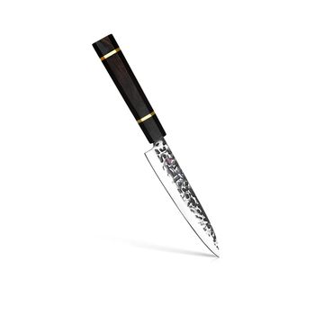 Cutit universal Fissman-Kensei Bokuden, otel AUS-8, 14 cm, argintiu/maro