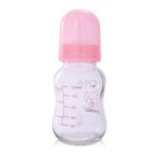 Biberon din sticla 120 ml, Pink fotografia produsului