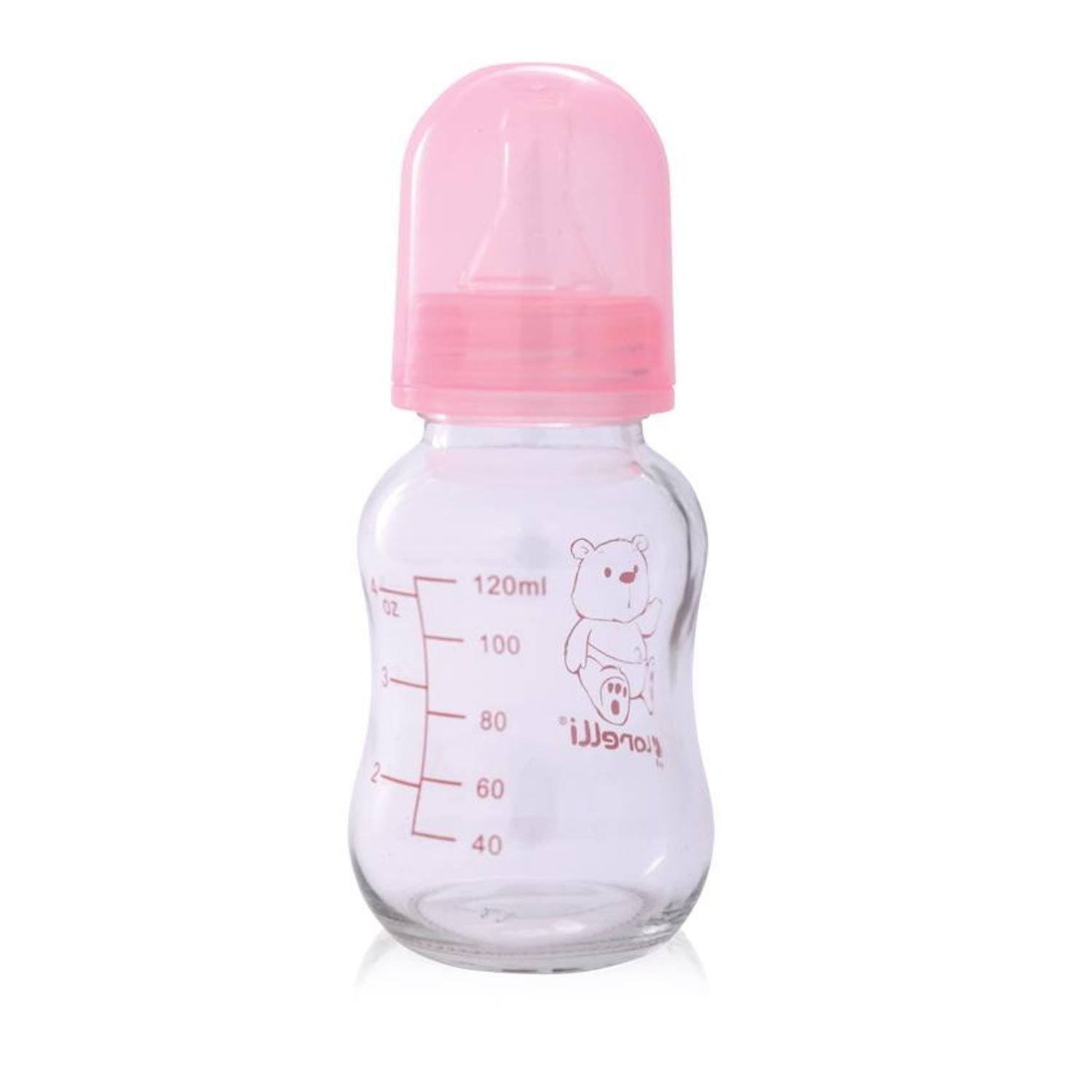 Biberon din sticla 120 ml, Pink fotografia produsului