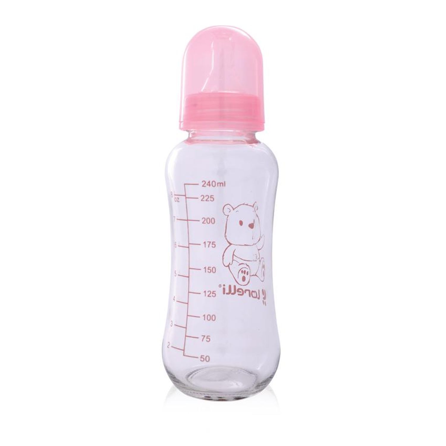 Biberon din sticla 240 ml, Pink fotografia produsului