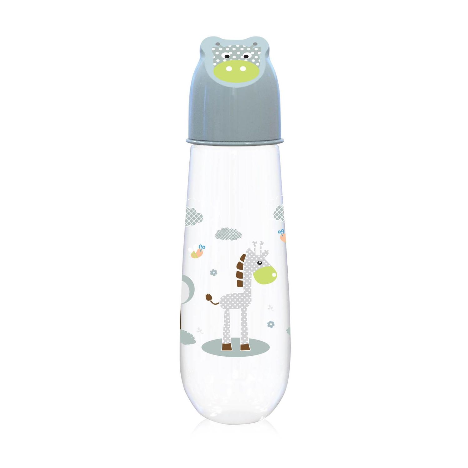 Biberon Animals, 250 ml, capac decorat, 0 luni+, Mint Green fotografia produsului