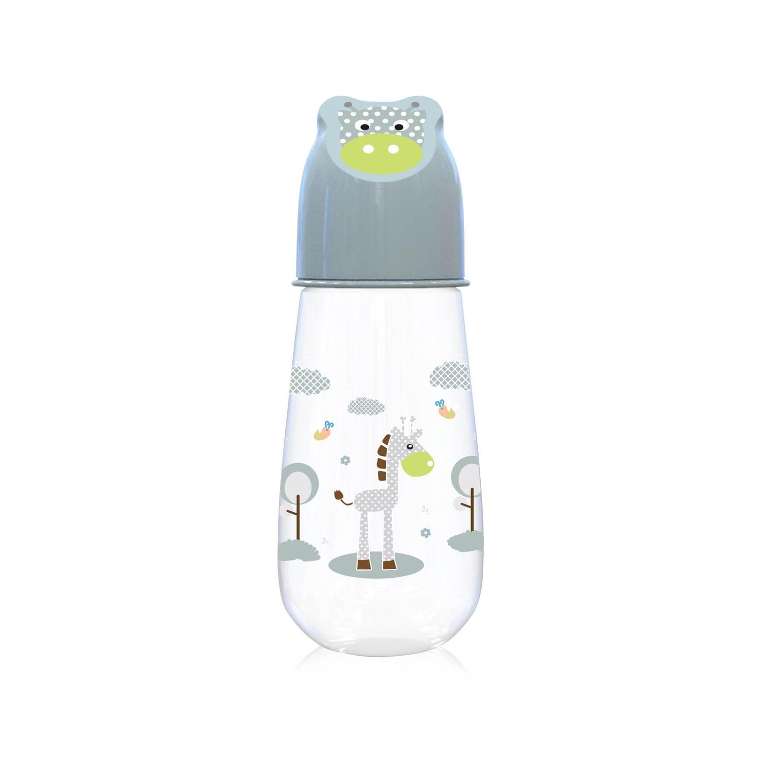 Biberon Animals, 125 ml, capac decorat, 0 luni+, Mint Green fotografia produsului