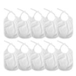 Set 10 bavete bumbac, rezistente la apa, White fotografia produsului