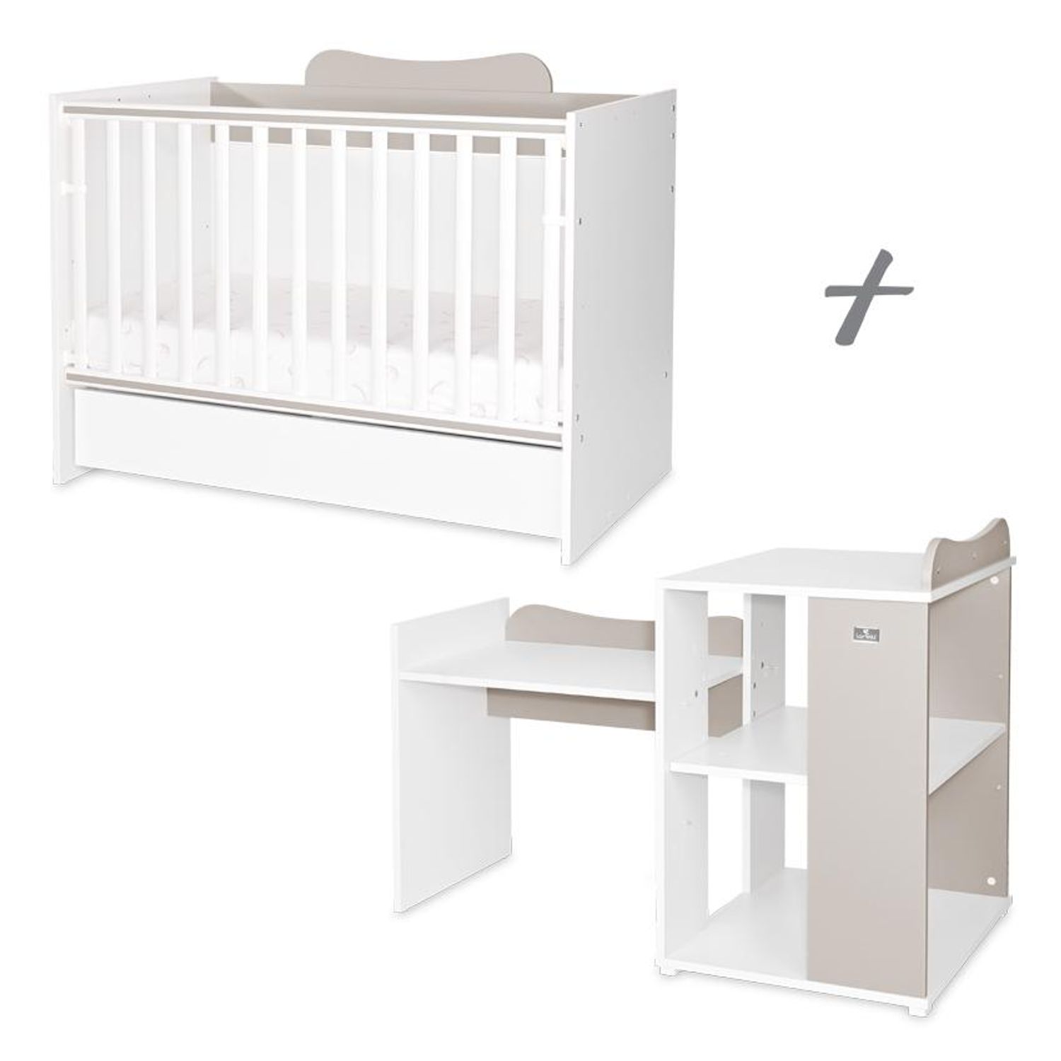 Patut modular multifunctional, 5 confirgurari diferite, 190 x 72 cm, Multi, White & String fotografia produsului View 2 L