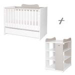 Patut modular multifunctional, 5 confirgurari diferite, 190 x 72 cm, Multi, White & String fotografia produsului