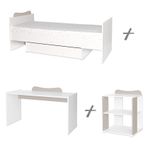 Patut modular multifunctional, 5 confirgurari diferite, 190 x 72 cm, Multi, White & String fotografia produsului View 5 S