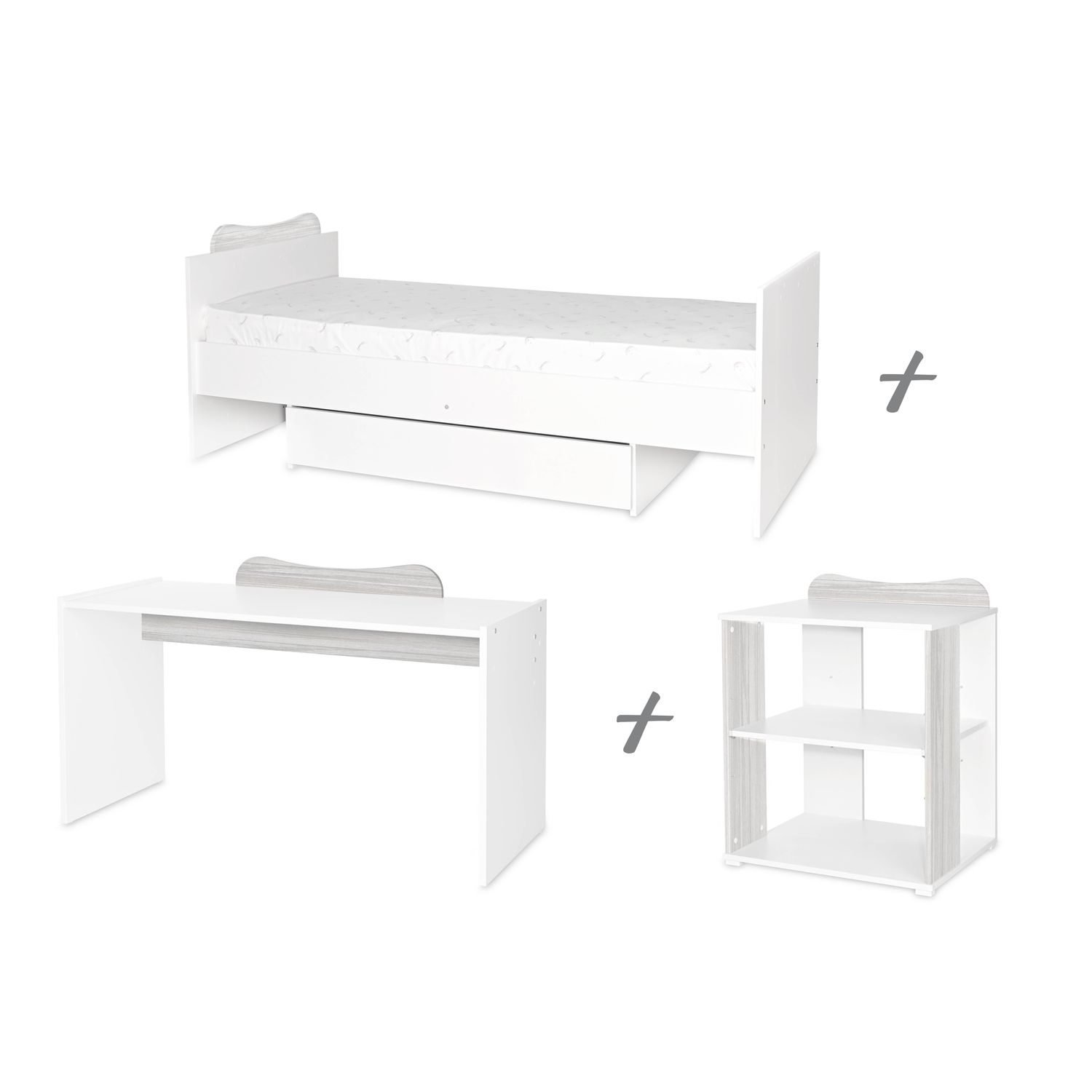 Patut modular multifunctional, 5 confirgurari diferite, 190 x 72 cm, Multi, White & Artwood fotografia produsului View 5 L