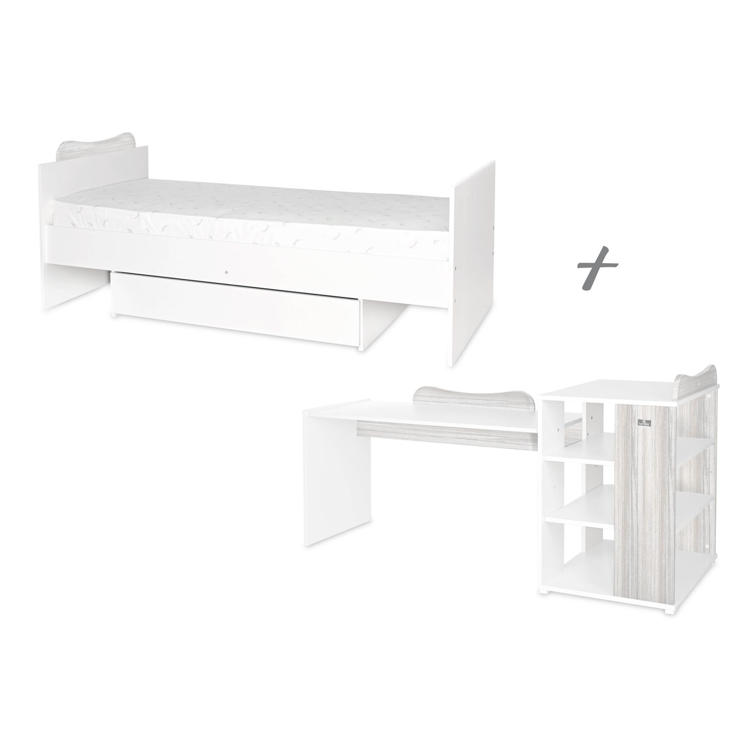 Patut modular multifunctional, 5 confirgurari diferite, 190 x 72 cm, Multi, White & Artwood fotografia produsului View 4 L