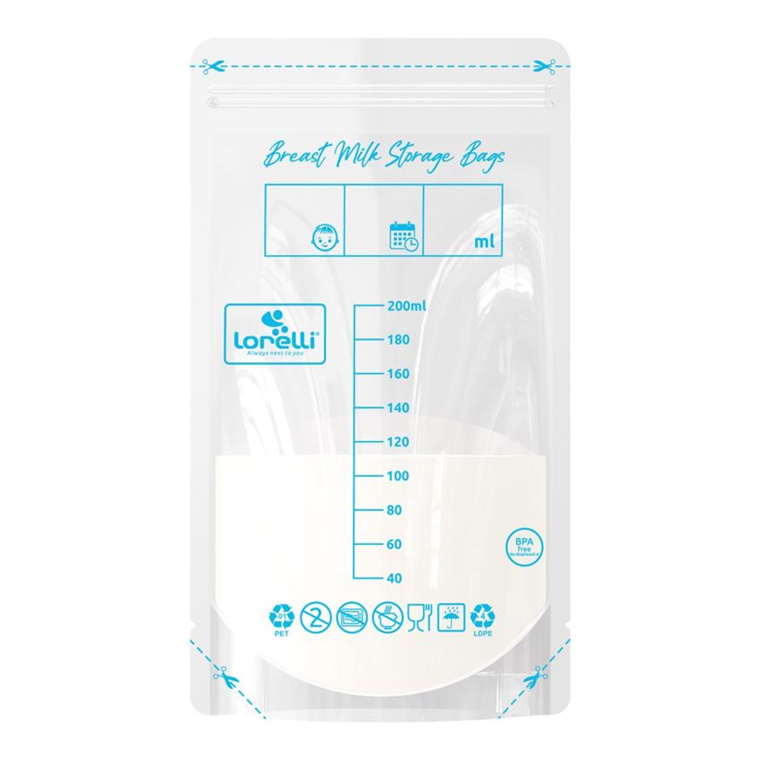 Set 45 pungi pentru depozitarea laptelui matern, Transparent fotografia produsului View 2 L