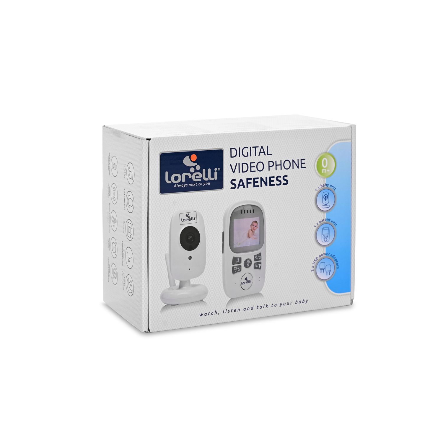 Camera supraveghere bebelusi, Lorelli,  Safeness, audio video, wireless, alb fotografia produsului View 2 L