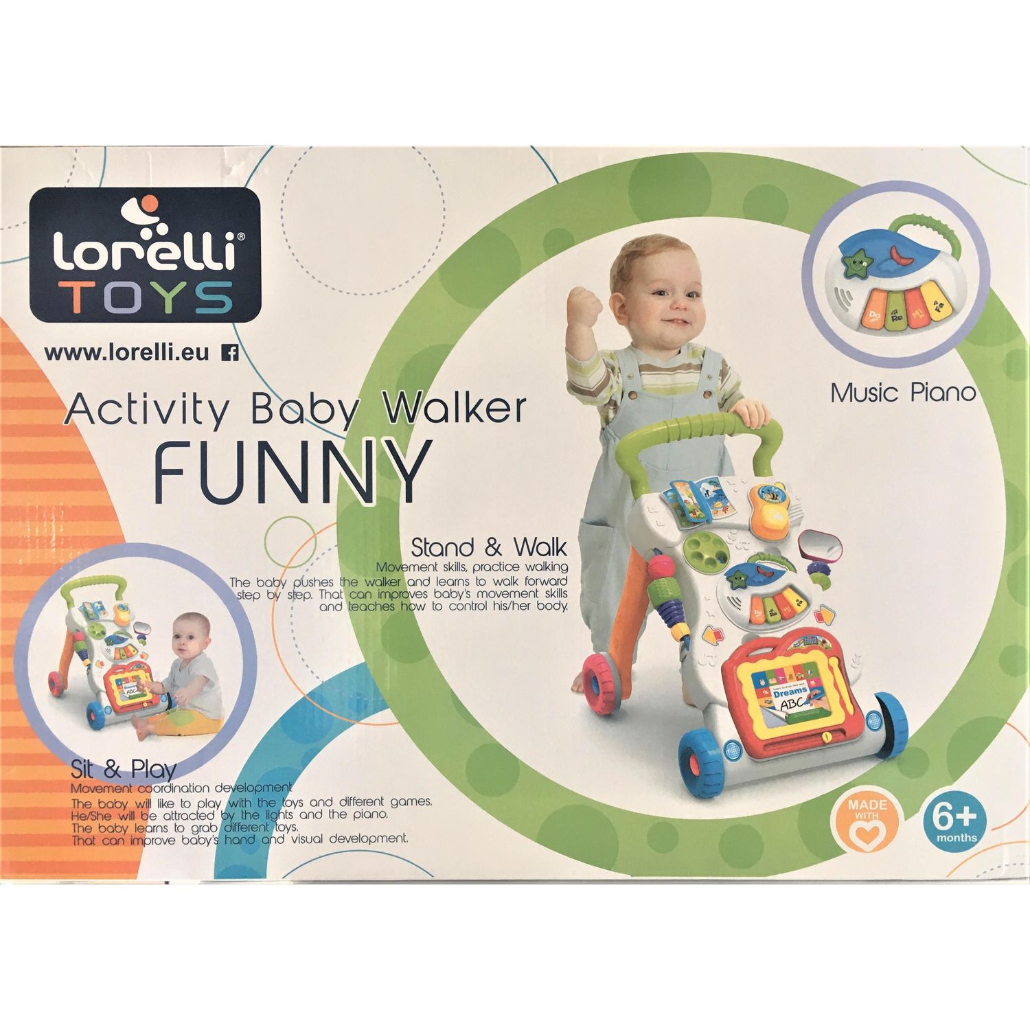 Antepremergator multifunctional, cu centru de activitati, Funny, multicolor fotografia produsului View 3 L