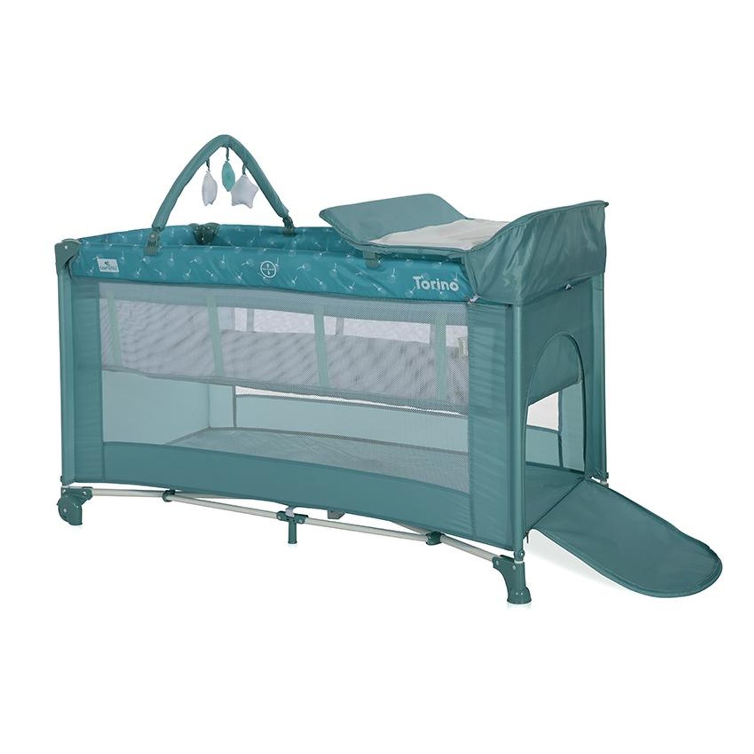 Patut pliabil Torino Plus, 2 nivele cu accesorii, Arctic Floral fotografia produsului View 3 L