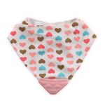 Baveta tip bandana, cu jucarie dentitie, bumbac, Pink fotografia produsului