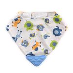 Baveta tip bandana, cu jucarie dentitie, bumbac, Blue fotografia produsului