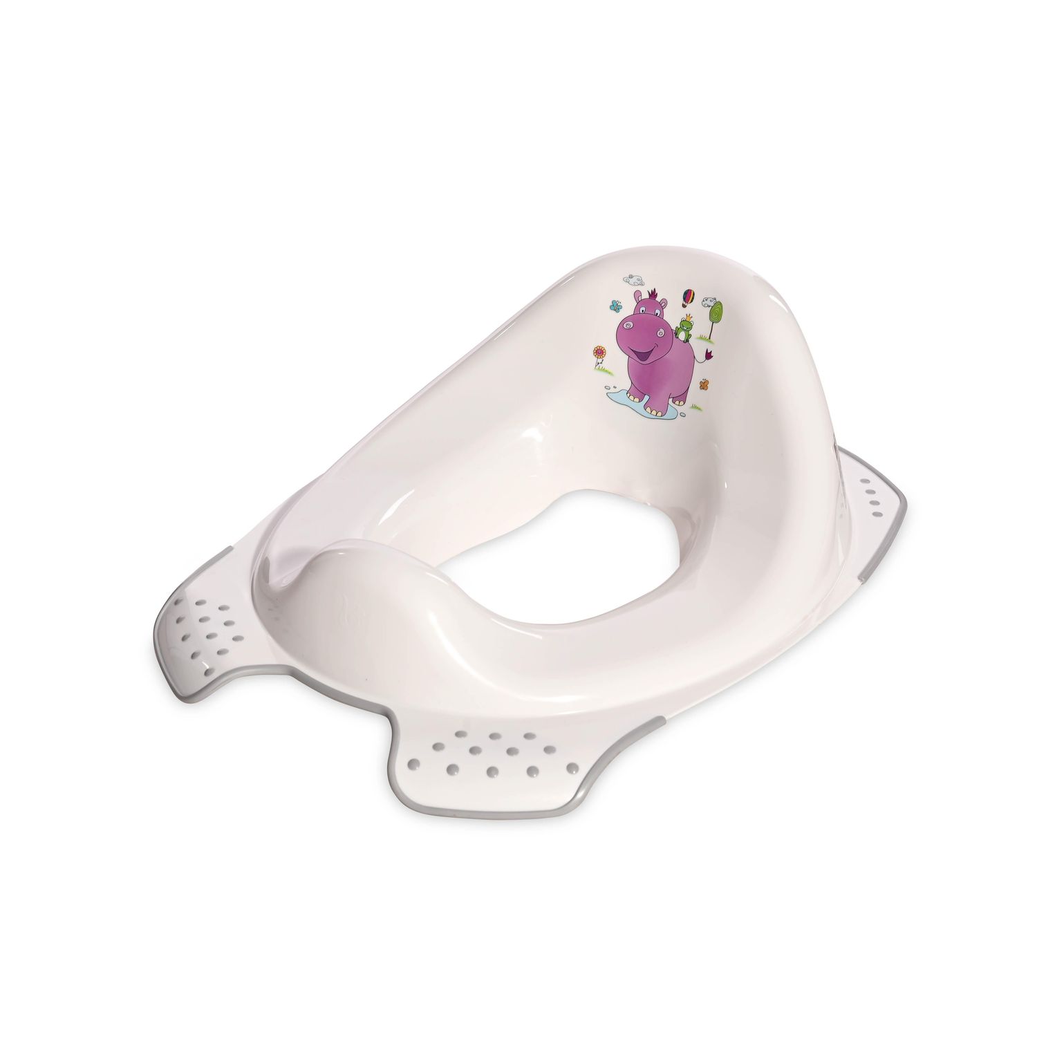 Reductor anatomic pentru toaleta, Hippo White Grey fotografia produsului