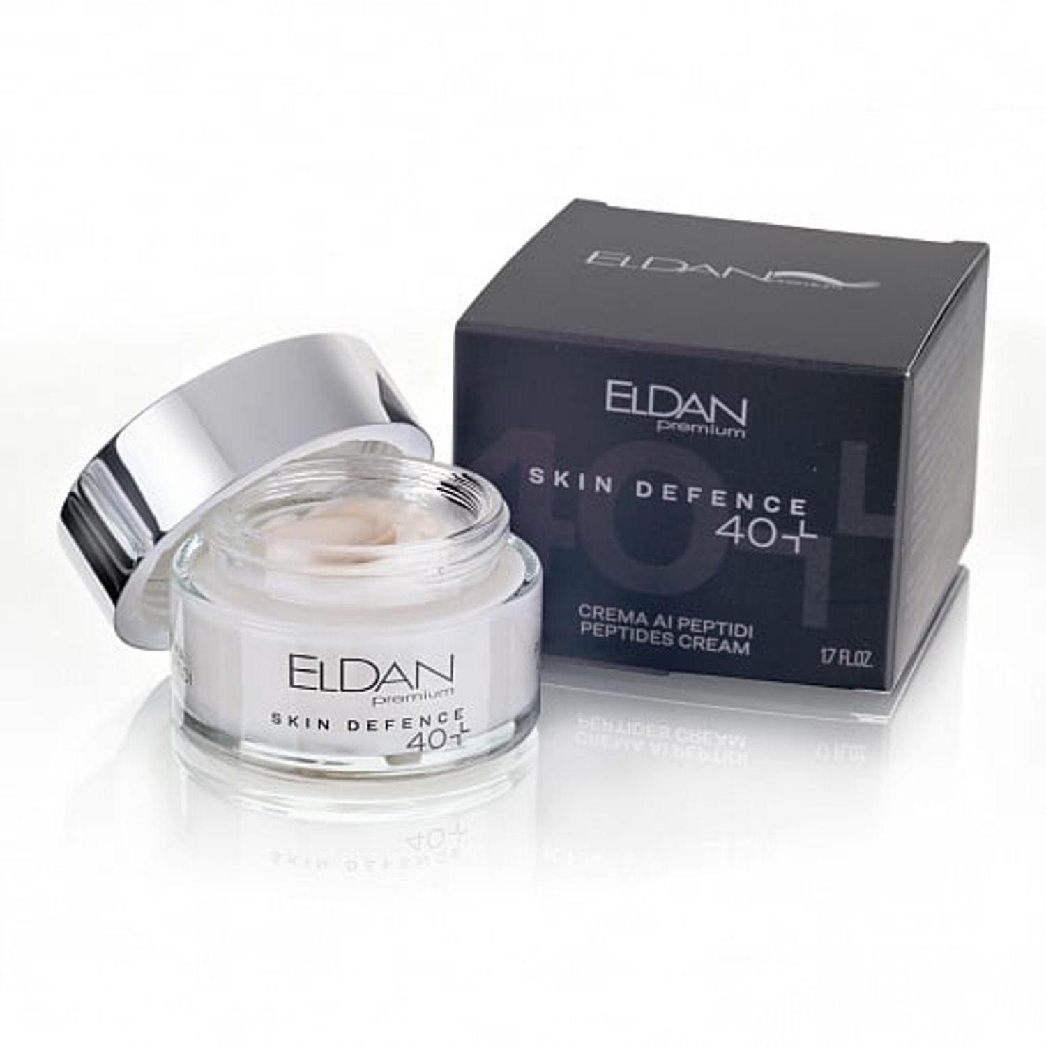 Crema "Skin defence" cu peptide 40+ pentru toate tipurile de piele, Eldan 50 ml fotografia produsului View 2 L