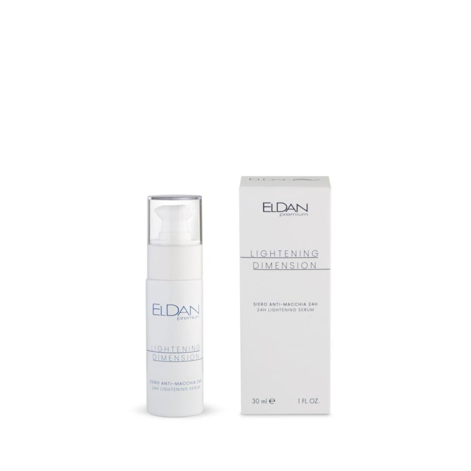 Ser "Lightening dimension"  cu efect de inalbire pentru toate tipurile de piele Eldan, 30 ml fotografia produsului