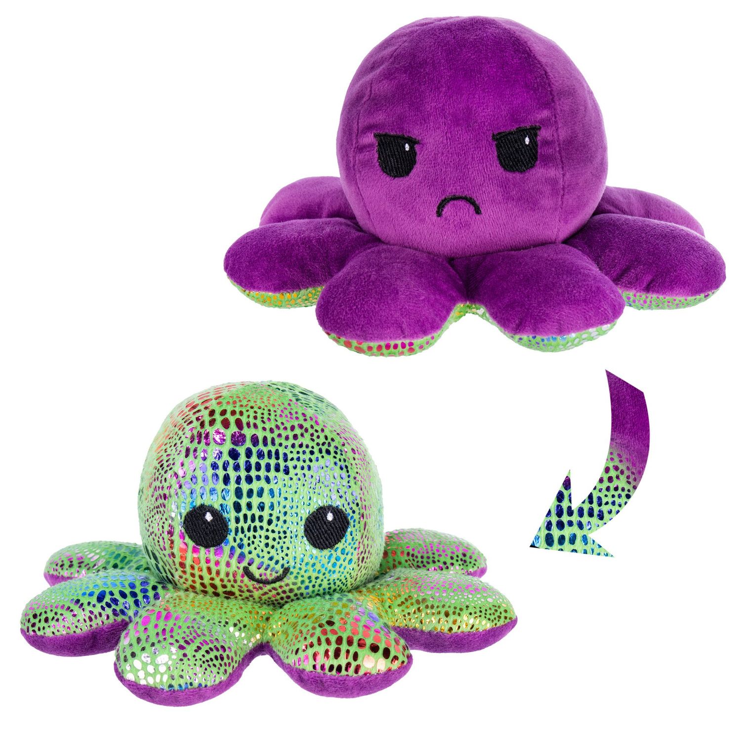 Jucarie de plus caracatita, reversibila, 20 cm, violet fotografia produsului View 2 L