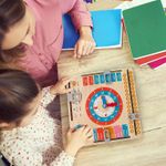 Jucarie educativa, ceas calendar pentru copii, din lemn fotografia produsului View 6 S