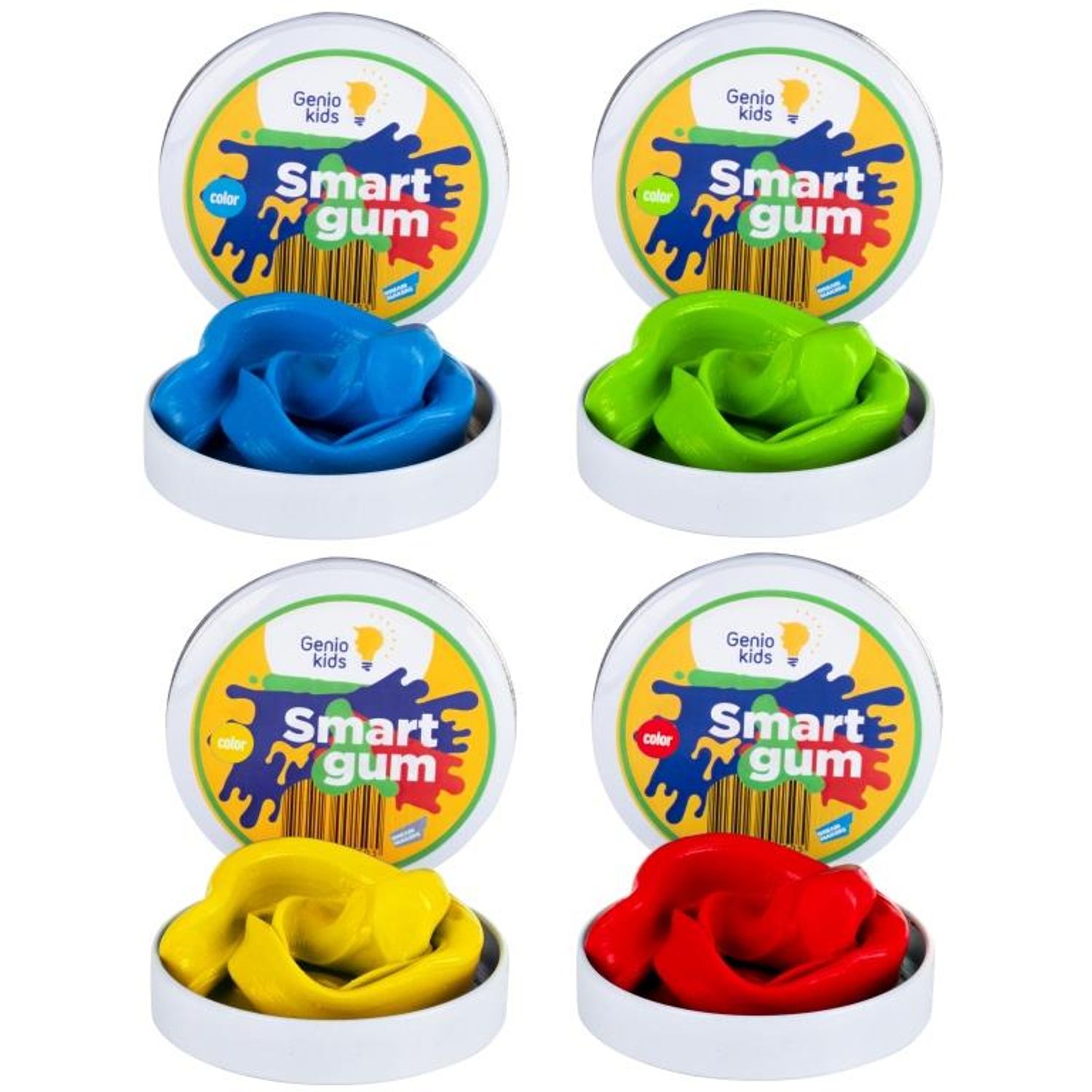 Set de plastelina pentru modelat SMART GUM 4 culori fotografia produsului