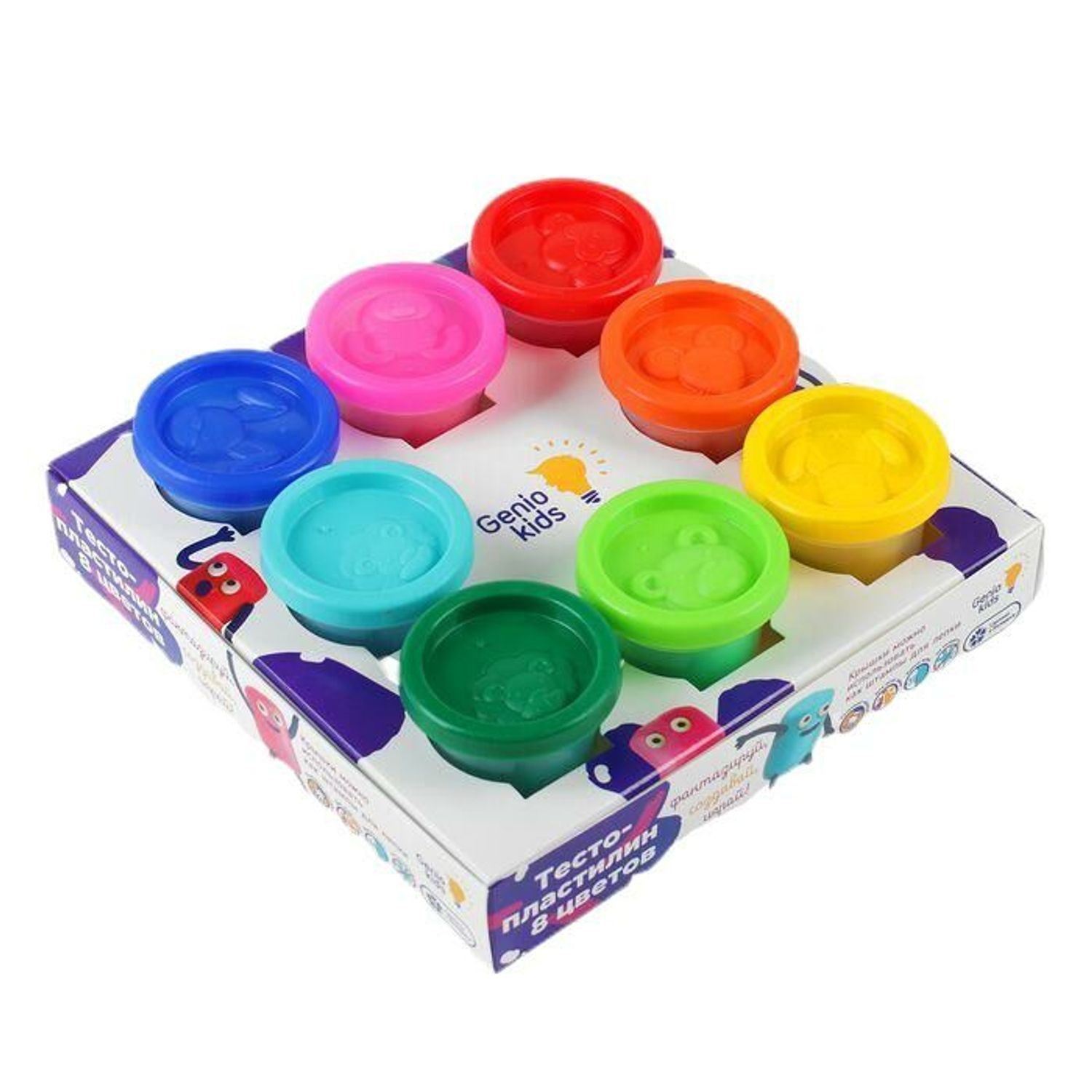 Set plastilina Genio Kids, 8 culori fotografia produsului
