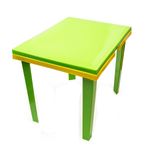 Masuta copii cu sertar special , 60 x 45 x 49 cm , verde cu galben fotografia produsului