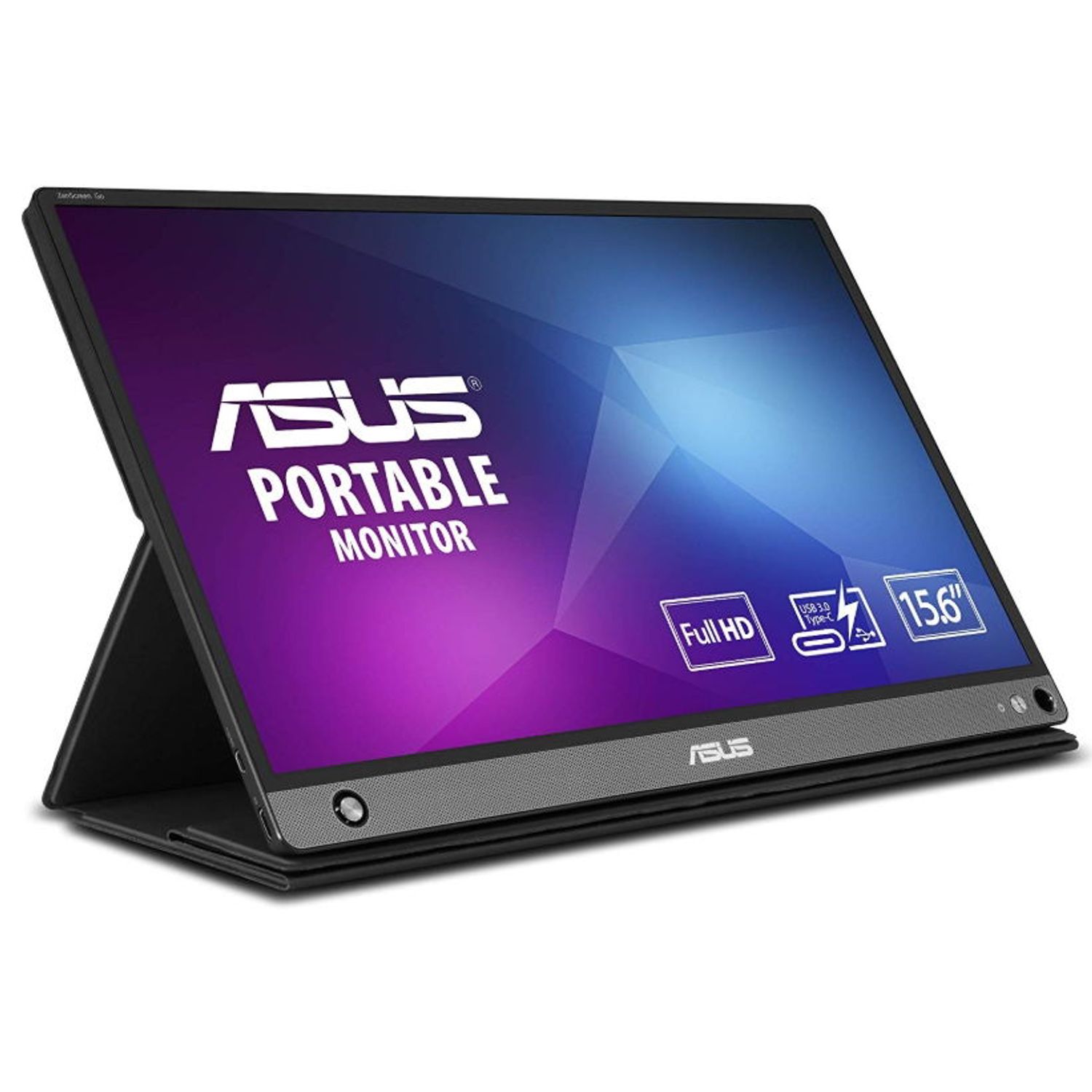 Monitor Portabil IPS LED ASUS 15.6" MB16AHP, Full HD, USB Tip-C, Micro-HDMI, Boxe (Negru) fotografia produsului