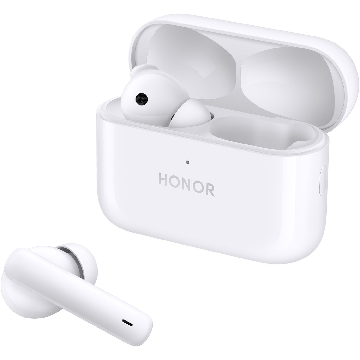 Casti True Wireless Honor EarBuds 2 Lite Otter-AT030, Bluetooth, Microfon, Reducerea zgomotului AI (Alb) fotografia produsului View 2 L