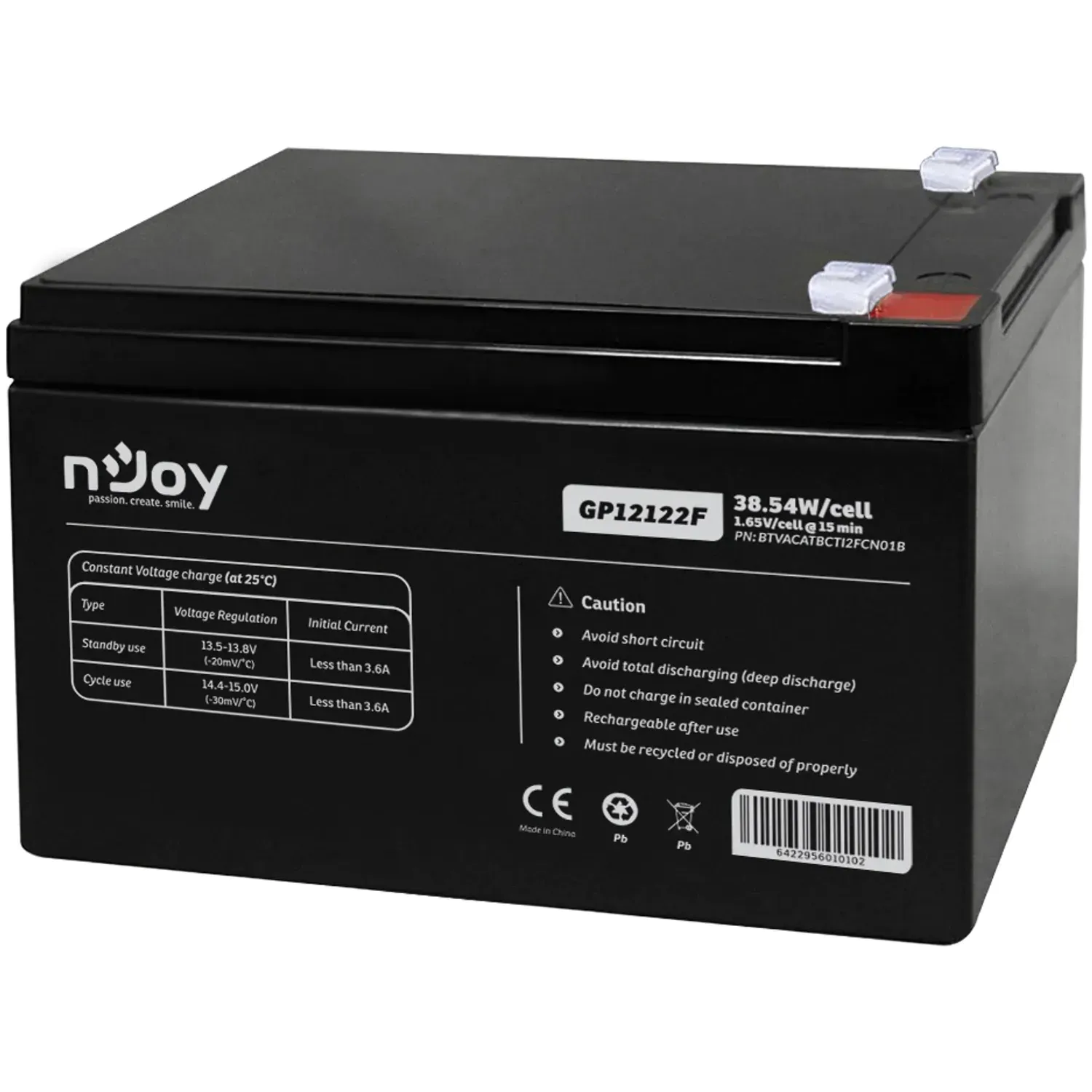 Acumulator nJoy GP12122F 12V 38.54W fotografia produsului
