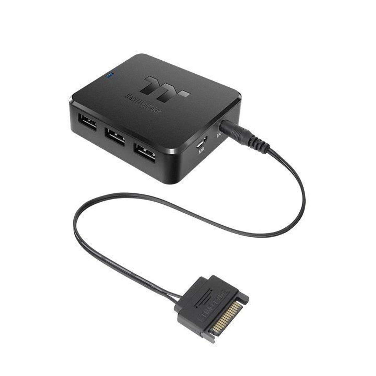 Hub USB intern Thermaltake H200 Plus (Negru) fotografia produsului View 5 L