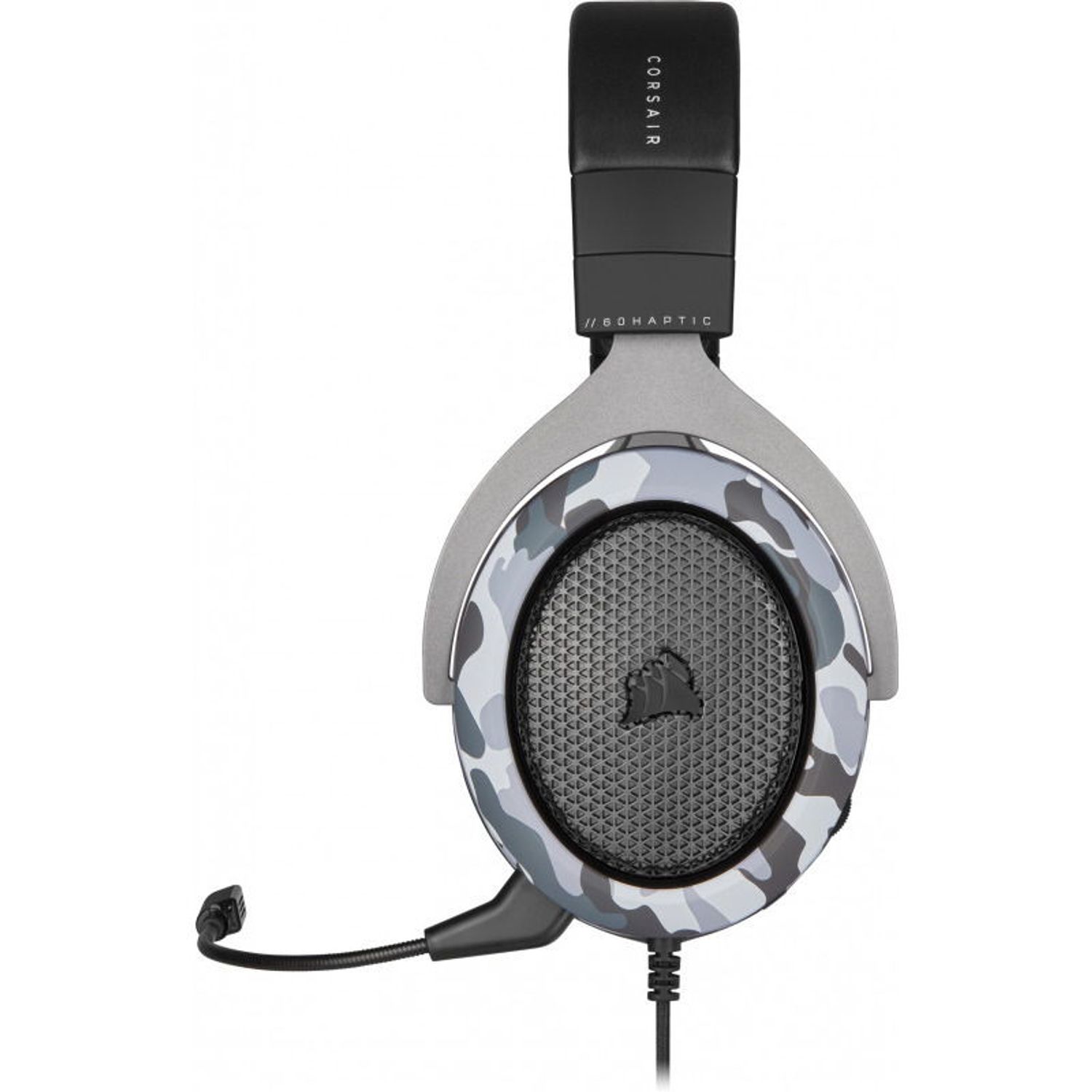 Casti Gaming Corsair HS60 HAPTIC, Microfon, USB (Negru/Gri) fotografia produsului View 5 L