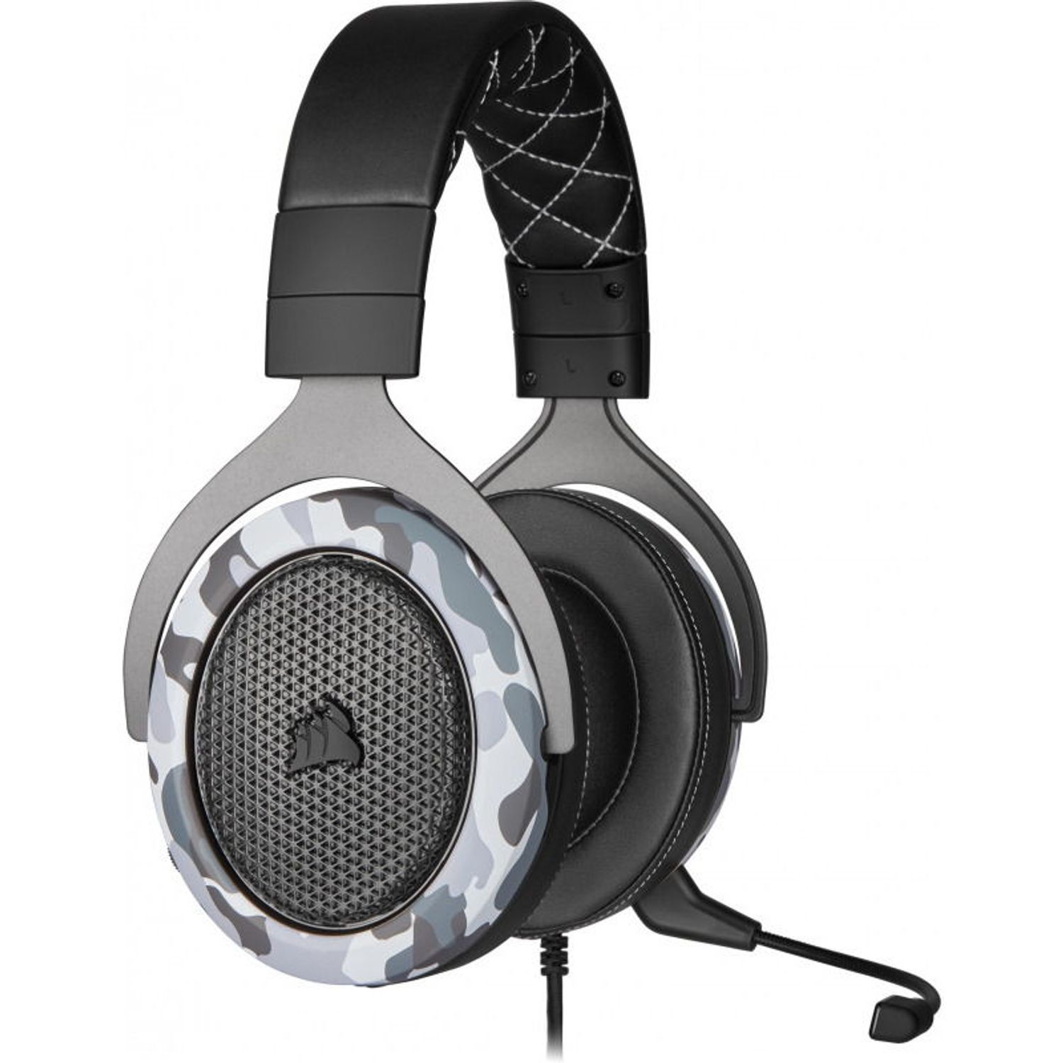 Casti Gaming Corsair HS60 HAPTIC, Microfon, USB (Negru/Gri) fotografia produsului View 4 L