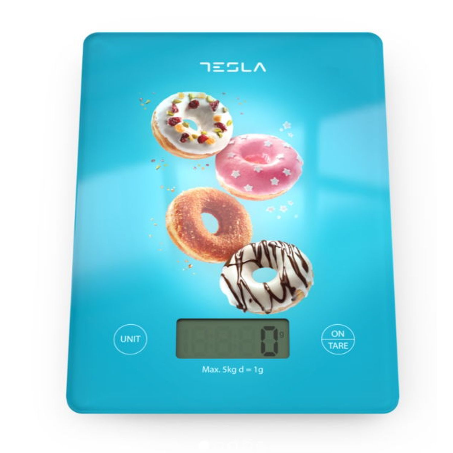 Cantar de bucatarie Tesla KS100BL, 5 kg (Albastru) fotografia produsului