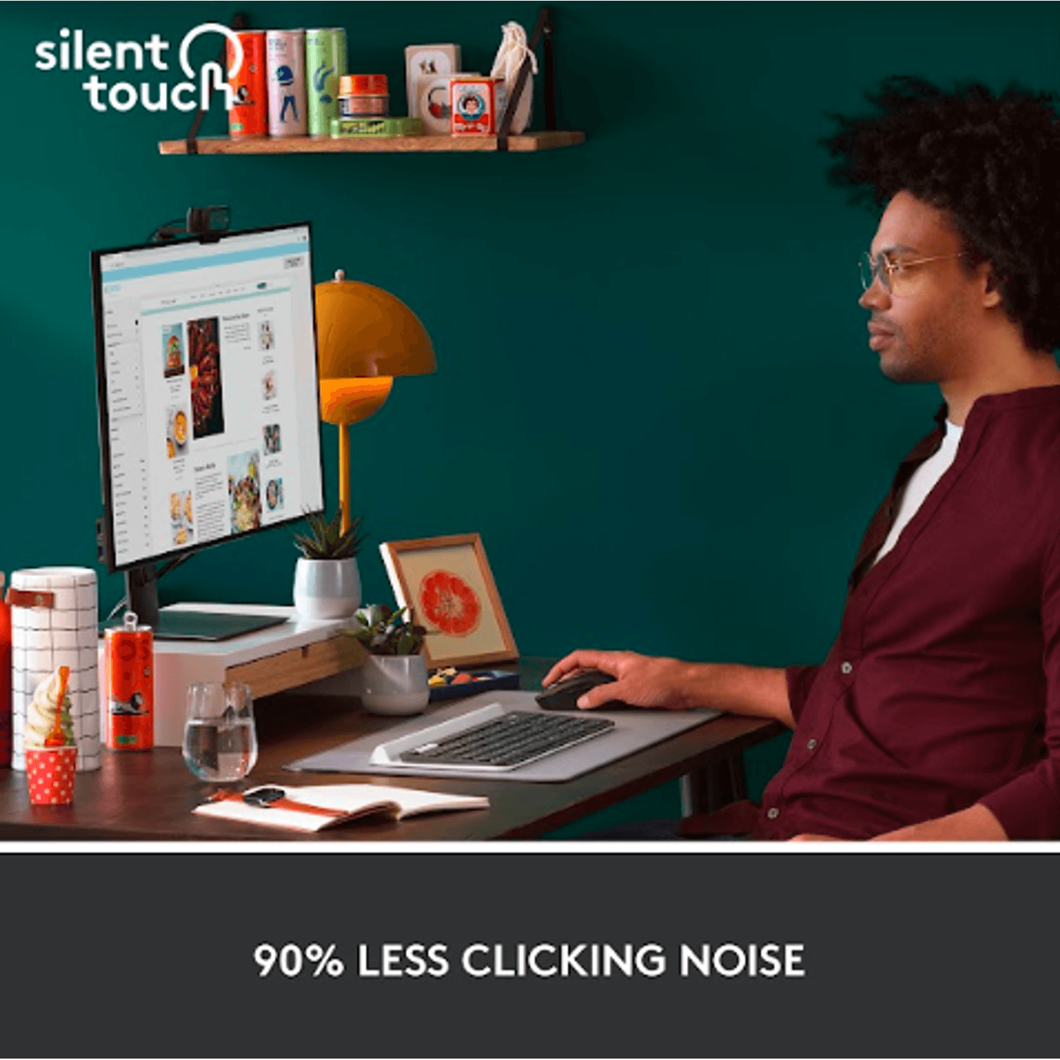 Mouse Logitech M650 L Silent, Bluetooth, Wireless, Bolt USB receiver, Graphite Mouse Wireless Logitech Signature M650 L, Bluetooth/USB (Gri) fotografia produsului View 7 L