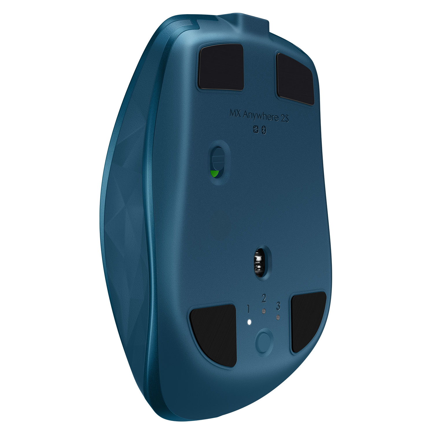 Mouse Wireless Logitech MX Anywhere 2S, midnight teal Mouse optic Logitech MX Anywhere 2S, Wireless, Bluetooth (Albastru inchis) fotografia produsului View 6 L
