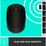 Mouse Logitech M171, Wireless, Negru Mouse Wireless Logitech M171, USB, 1000 DPI (Negru) fotografia produsului View 12 S