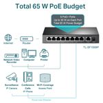 Switch TP-Link TL-SF1009P, 8 Porturi, PoE+ fotografia produsului View 4 S