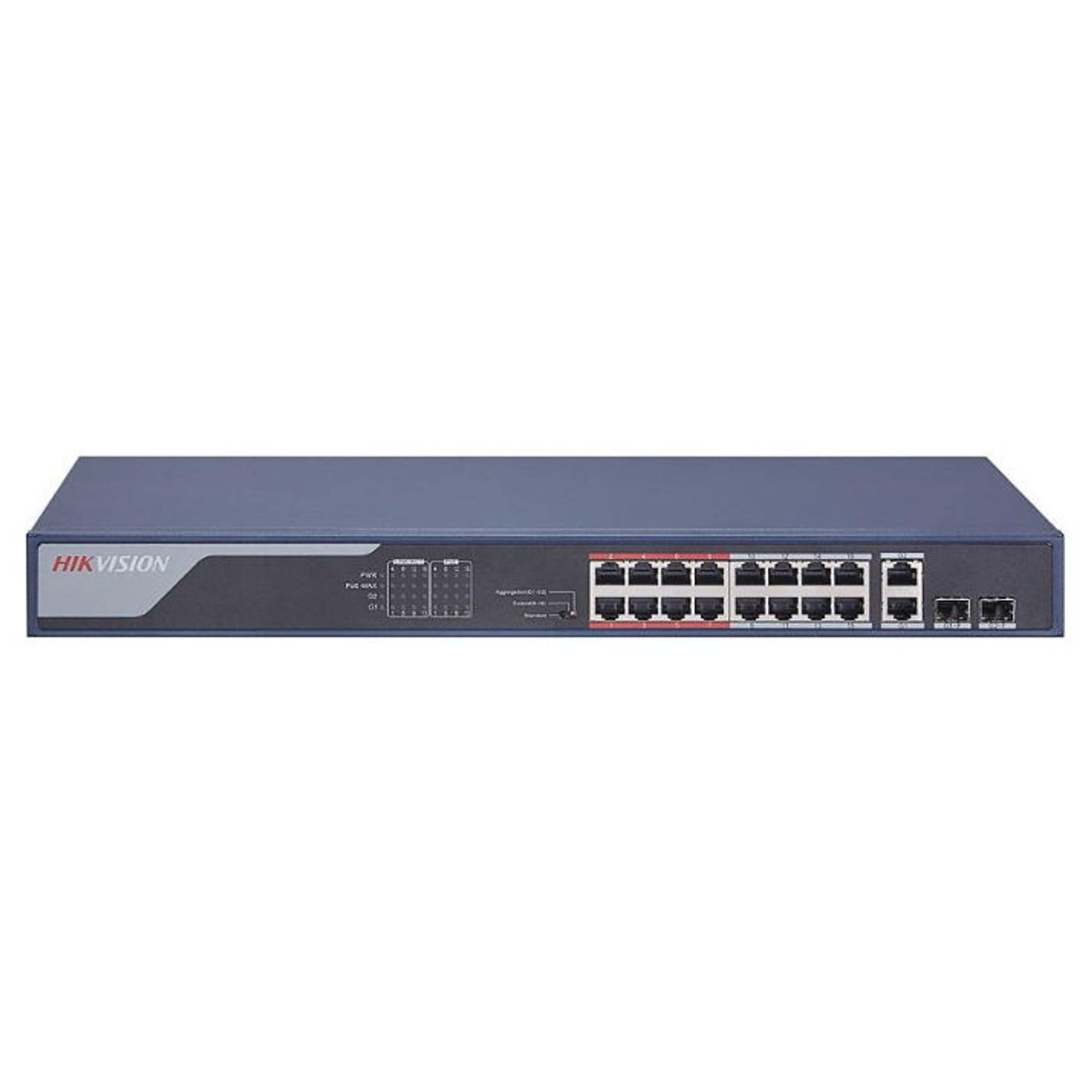 Switch Hikvision DS-3E0318P-E(B), 16 Porturi, PoE fotografia produsului
