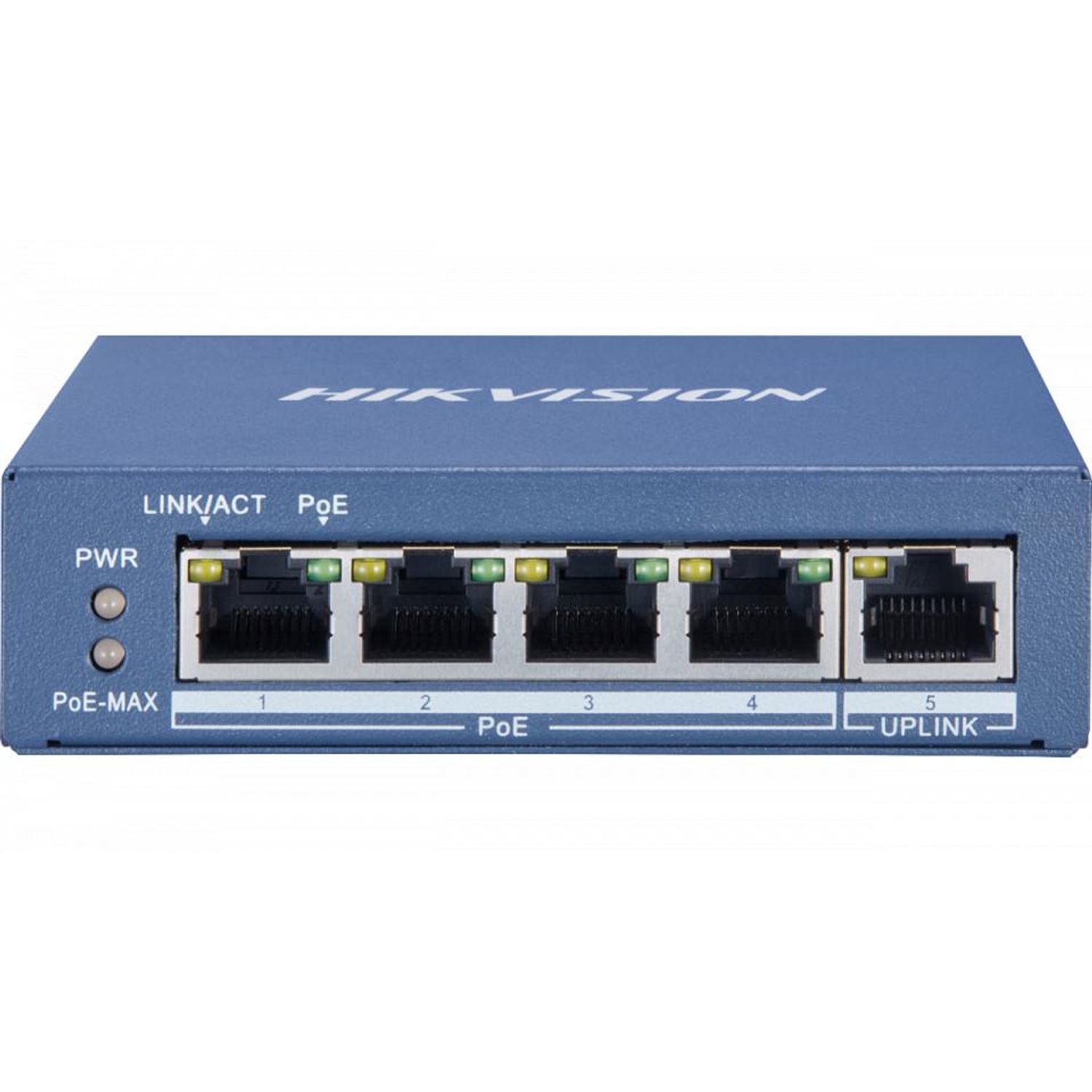 Switch Hikvision DS-3E0505P-E/M, 4-port, PoE fotografia produsului