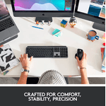 Tastatura Logitech MX Keys for Mac Wireless Illuminated, Bluetooth/USB (Negru/Gri) fotografia produsului View 12 S