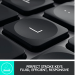 Tastatura Logitech MX Keys for Mac Wireless Illuminated, Bluetooth/USB (Negru/Gri) fotografia produsului View 6 S