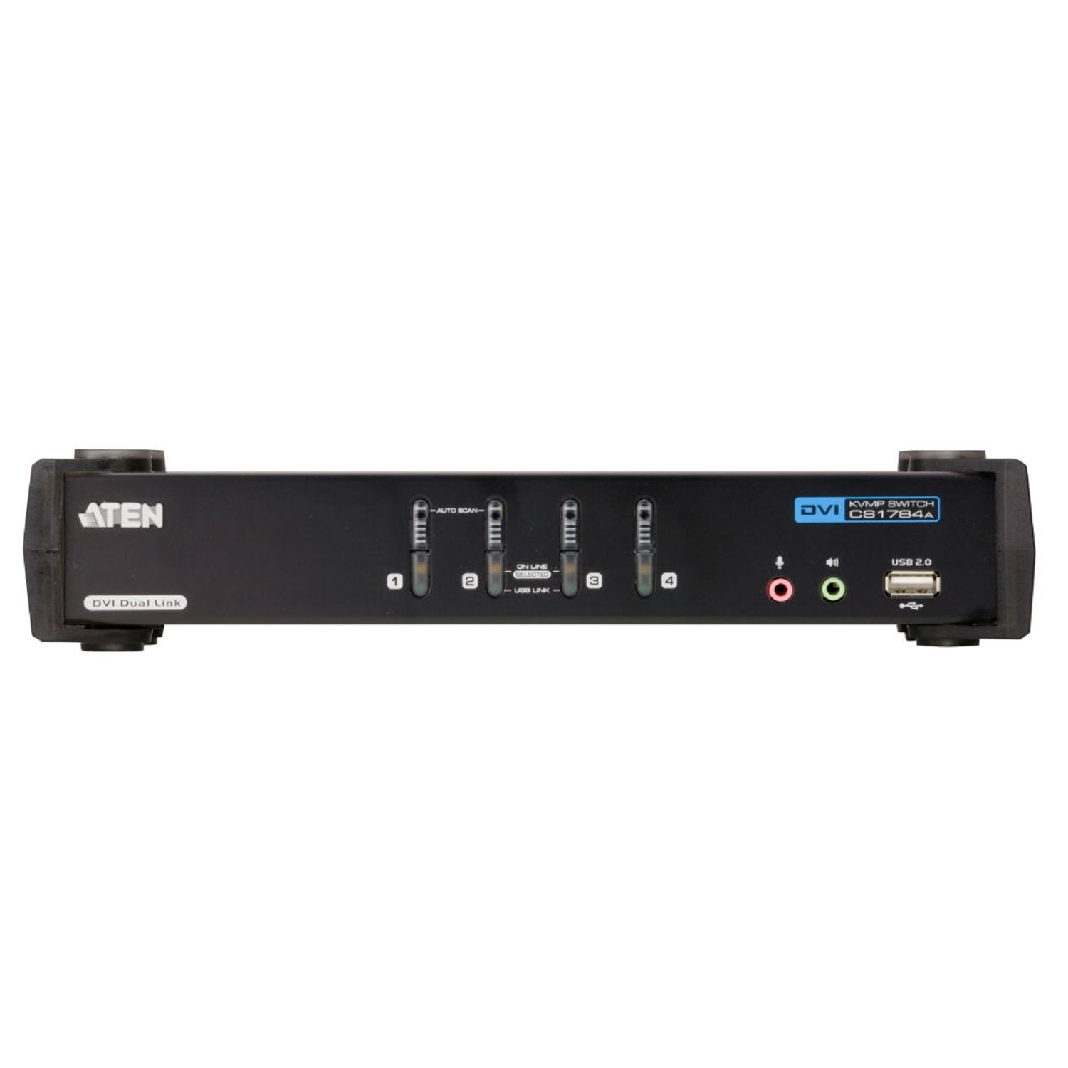 Switch KVM Aten CS1784A-AT-G, 4 porturi, USB fotografia produsului View 2 L