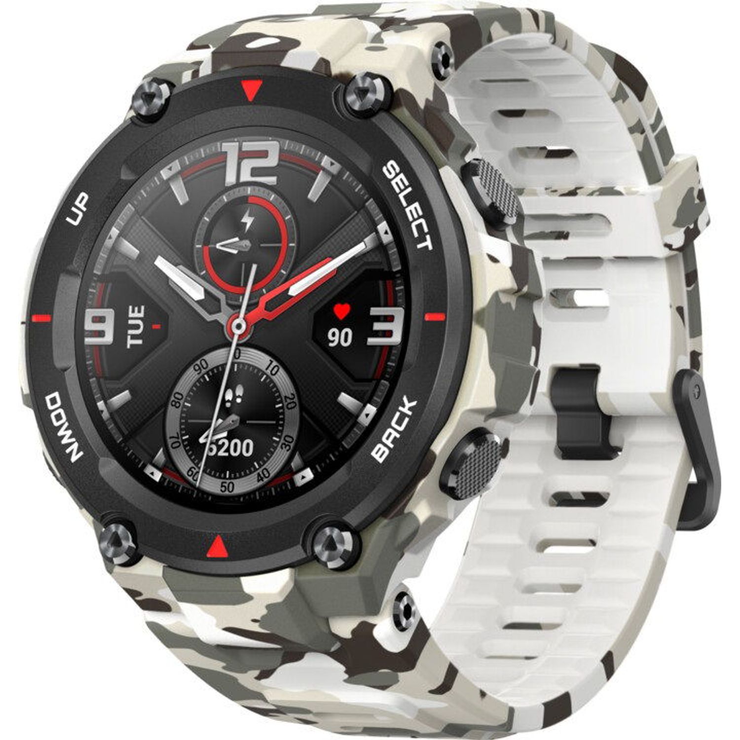 Smartwatch Huami Amazfit T-REX, Display AMOLED 1.3", Bluetooth, GPS, Android/iOS (Alb/Negru) fotografia produsului