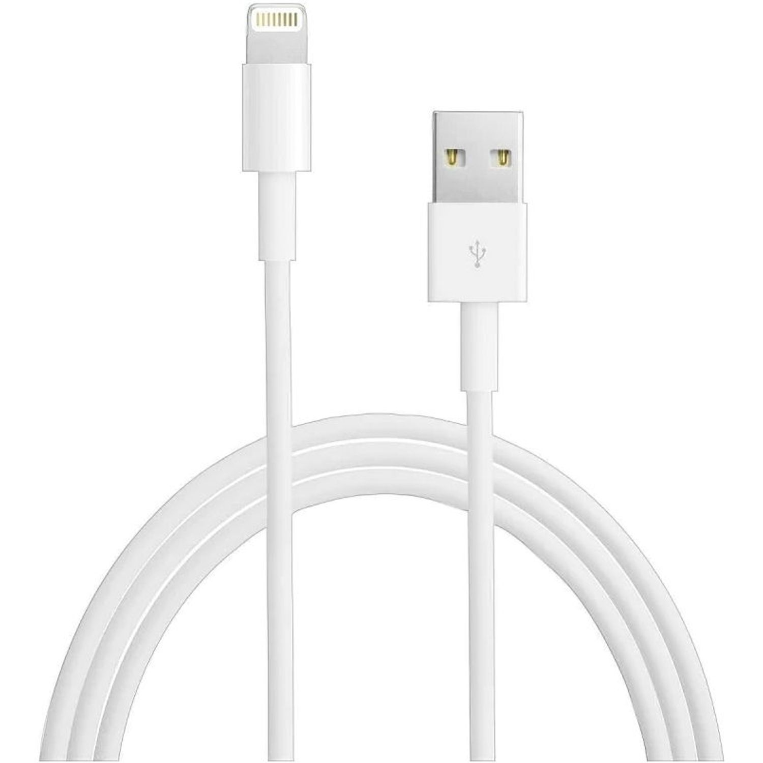 Cablu de date Sign SKU24477-1, USB, Lightning, 1m, 5V, 2.1 A (Alb) fotografia produsului