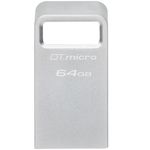 Stick USB Kingston Data Traveler Micro, 64GB, USB 3.2 (Argintiu) fotografia produsului