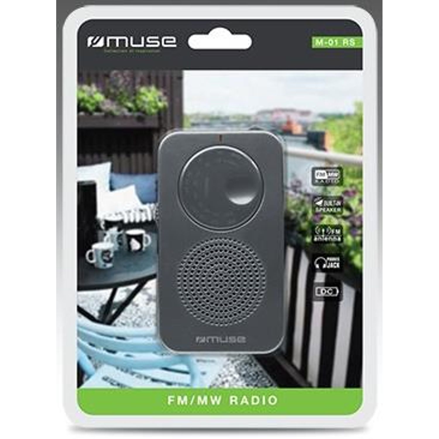 Radio portabil Muse M-01 RS, FM/MW (Negru) fotografia produsului View 2 L