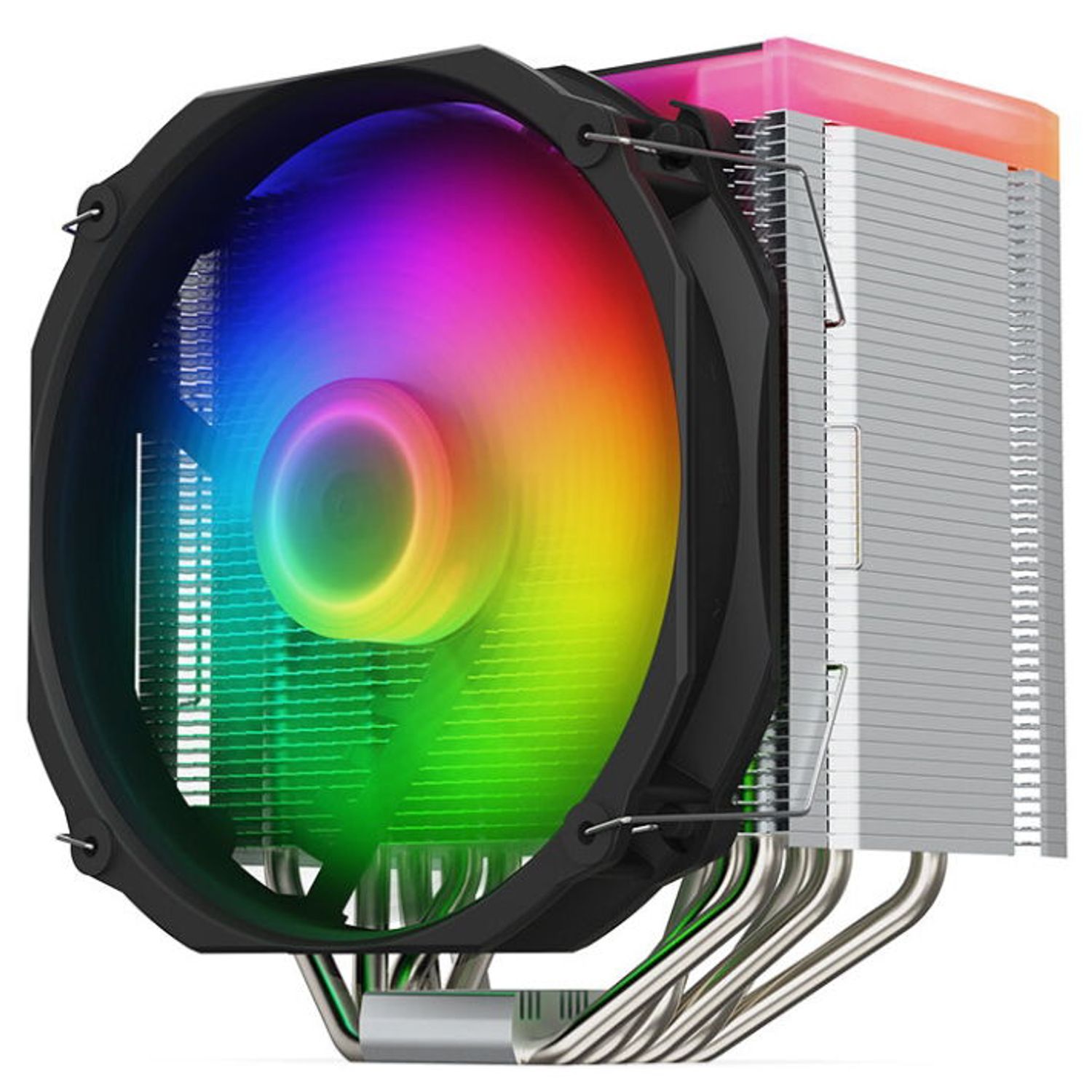 Cooler CPU SilentiumPC Fortis 5 ARGB, 140mm (Negru) fotografia produsului View 2 L